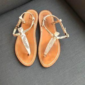 K. Jacques St Tropez Picon python leather sandals